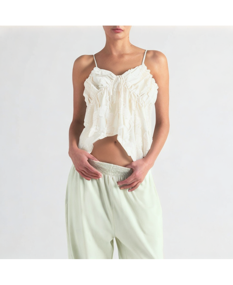 V-Neck Irregular Suspender Top