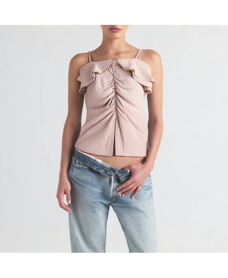 Sweet Ruffled Suspender Top