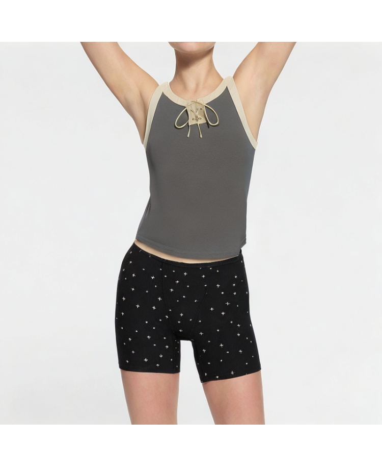 Contrast Color Short Slim Camisole