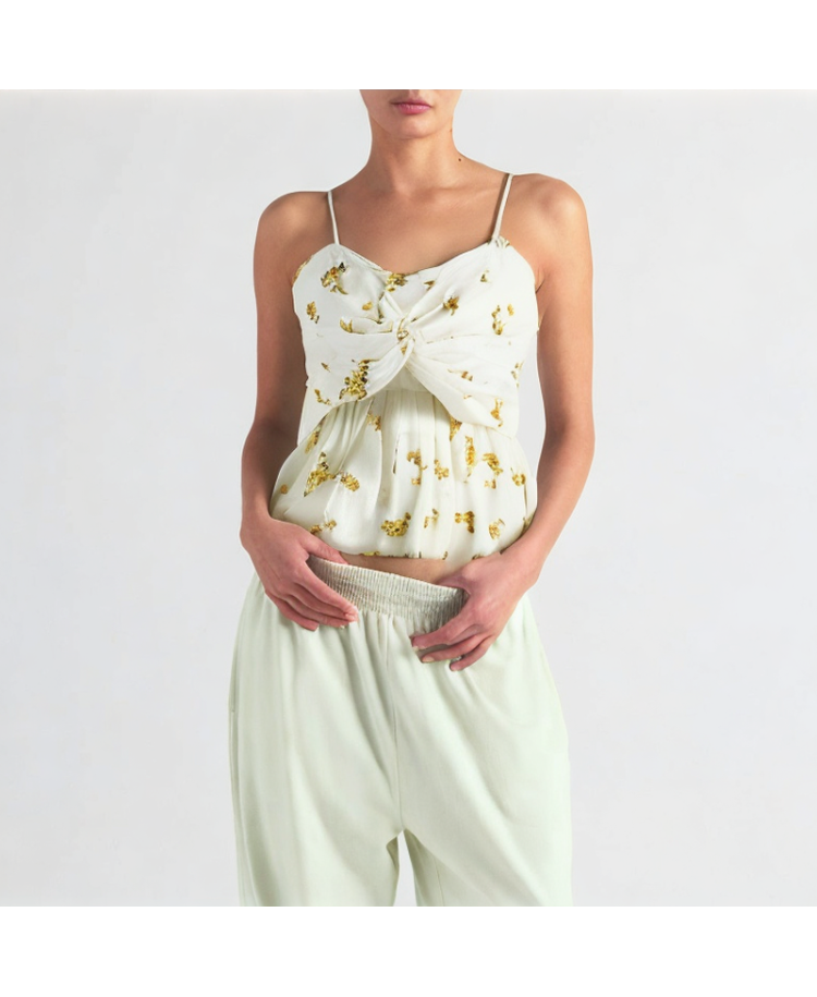 Chiffon Floral Suspender Top