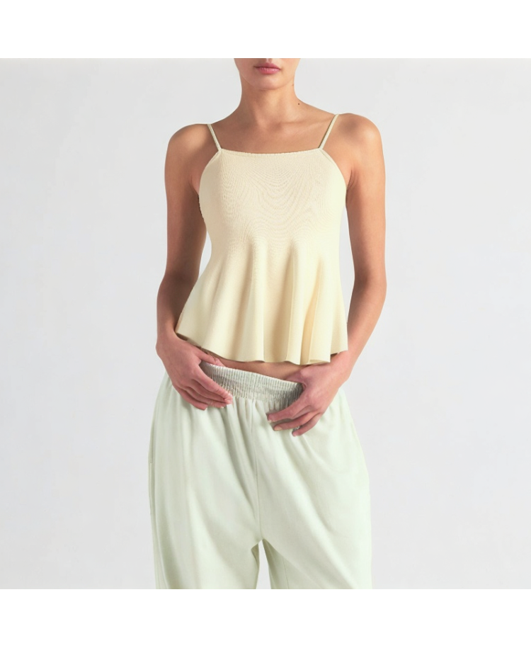 Sleeveless Top with Waist-Lift Skirt
