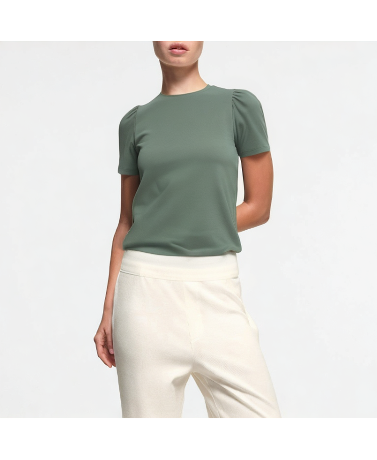 Women's Cotton Puff Sleeve Short Sleeve