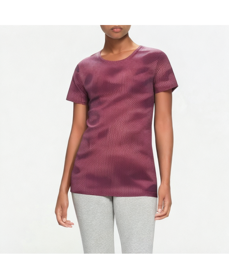Women's Round Neck Irregular Camouflage Short Sleeves