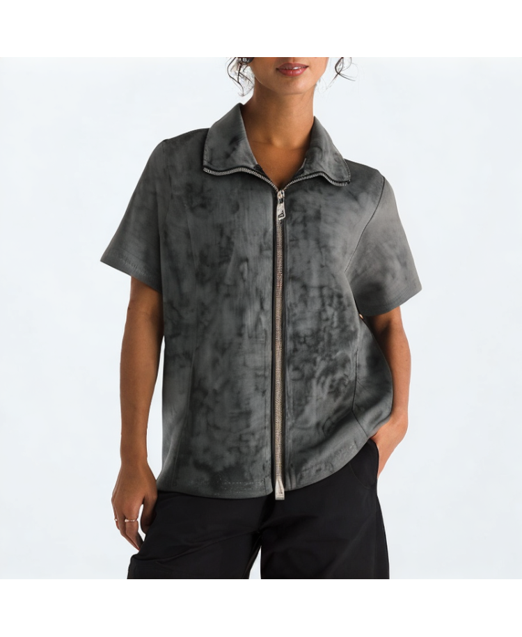 Polo Collar Casual Retro Tie-Dye Short Sleeves