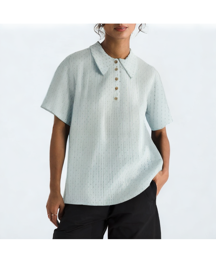 Sweet Lapel Polka Dot Short Sleeves