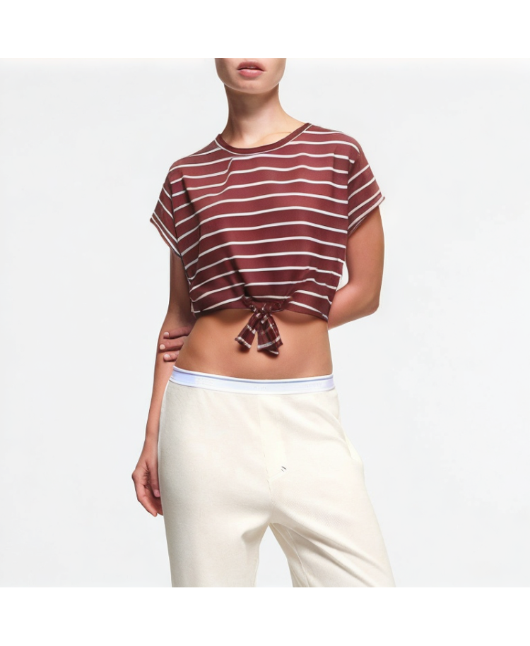 Classic Striped Short Sleeves for Women