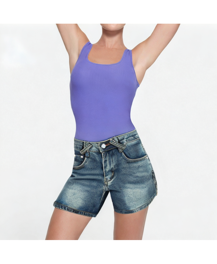 Vintage Zipper Denim Shortss