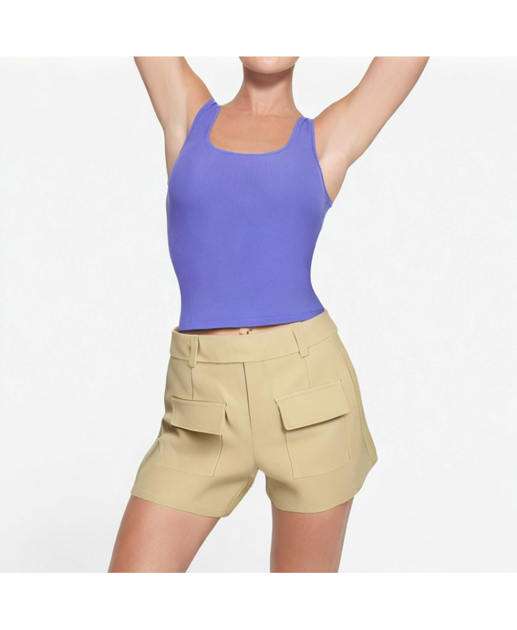 Versatile Solid Color Casual Shorts