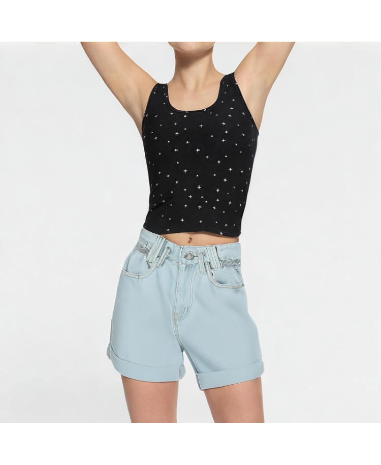Women's High-Waisted Denim Shorts