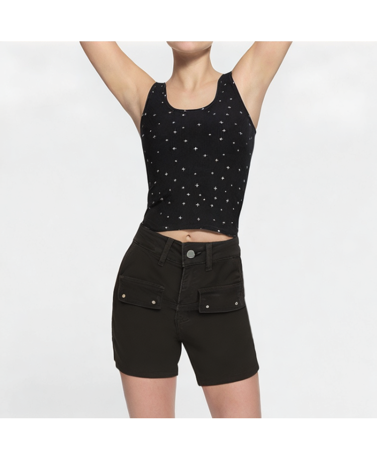 Retro Drawstring Denim Shorts