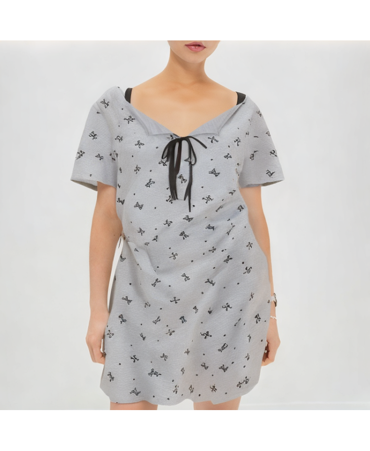 Bow Print Dress