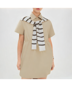 Shawl Work Shirt Dress