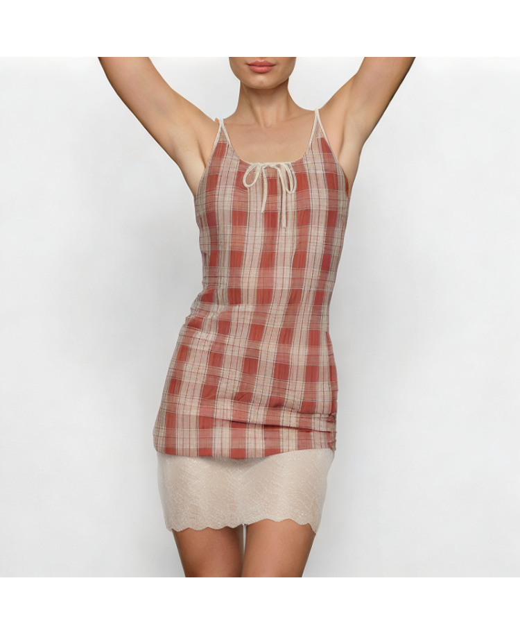 Plaid Suspender Dress