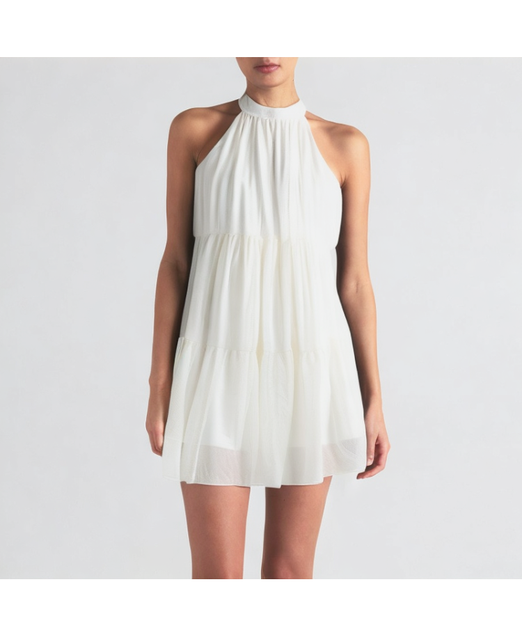 French Gentle Style Halter Dress