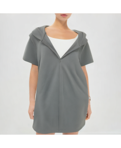 Hooded Fake Two-Piece Waist Dress