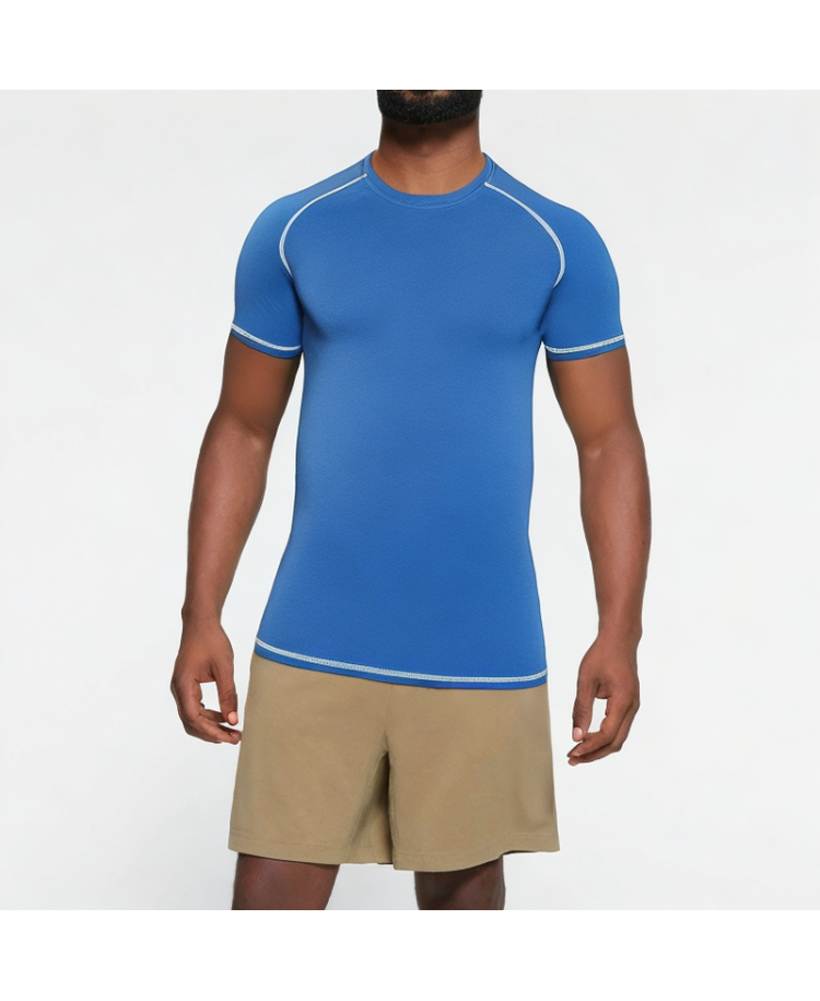 Men's Wrinkle-Resistant Fitness Round Neck T-shirt