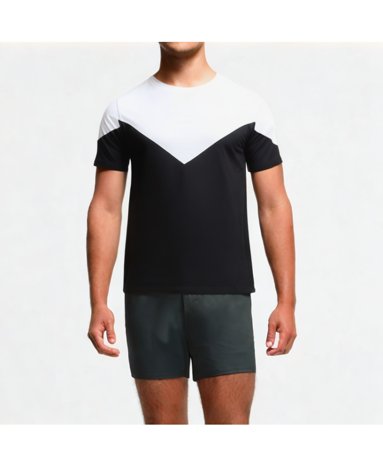 Men's Regular Casual Contrast Color Short Sleeve