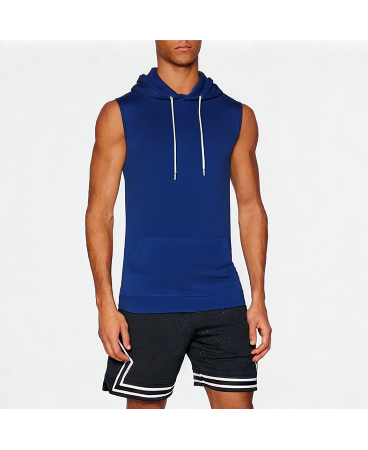 Summer Running Solid Color Hooded Vest