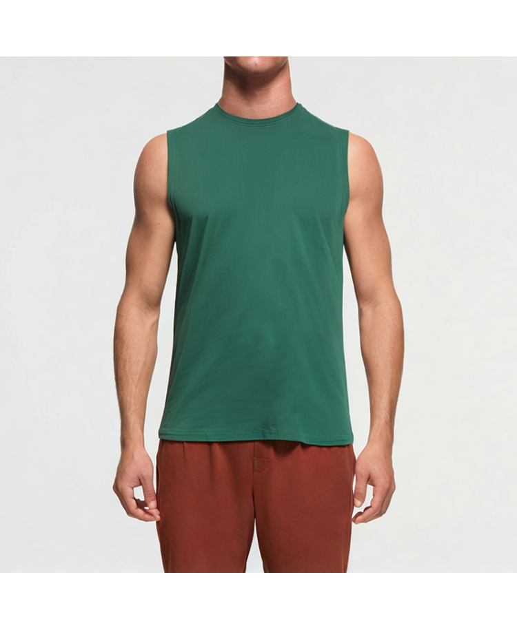 Solid Color Ribbed Men's Tank Top