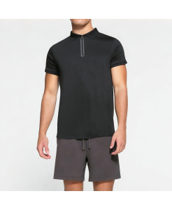 Men's POLO shirt with zipper placket