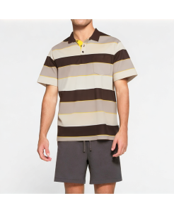 Breathable Contrast Stripe Men's POLO Shirt