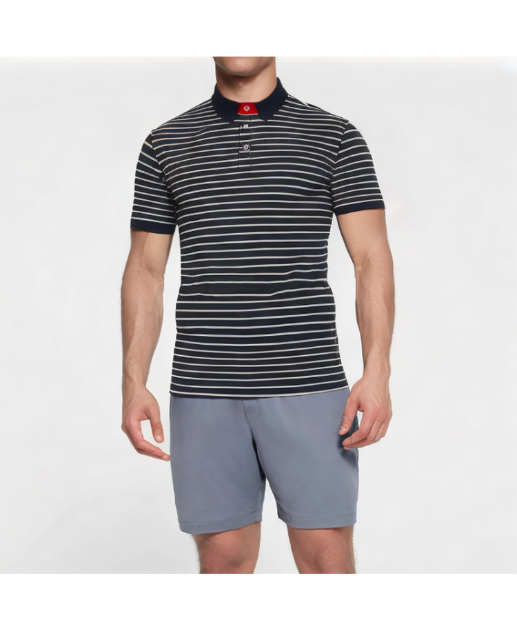 Men's Classic Striped Polo Shirt